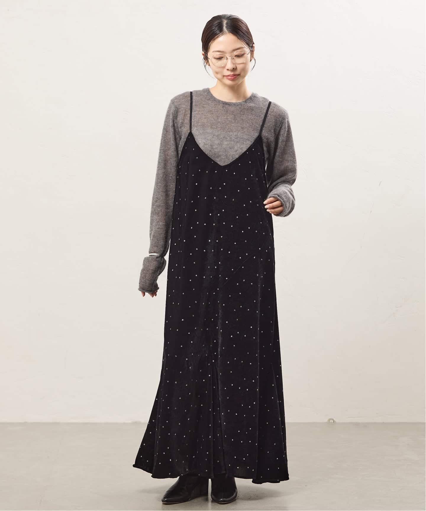 IENA 《予約》COUTURE D'ADAM/クチュールドアダム 別注 Glitter Dress ワンピース イエナ ワンピース・ドレス ワンピース ブラック