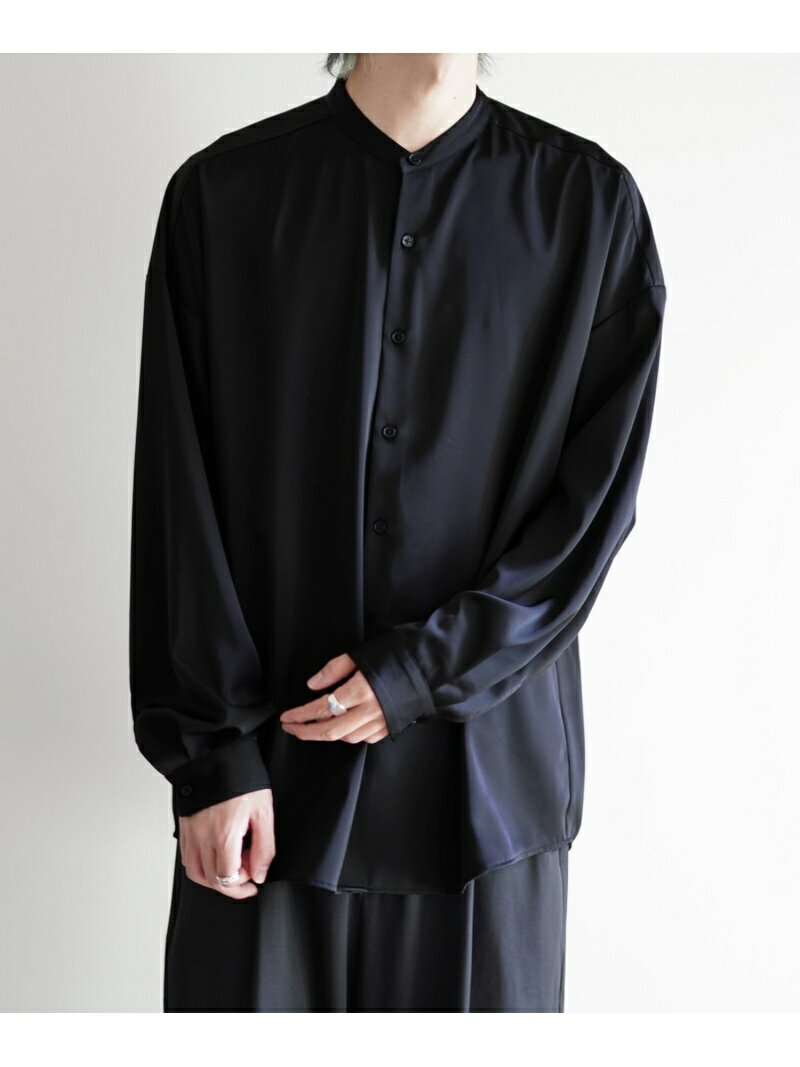 ジュンレッド 服 メンズ 【SALE／50%OFF】JUNRed 【ユウ*JUNRed】ワイドスリーブグロスバンドカラーシャツ ジュンレッド トップス シャツ・ブラウス ブラック グレー グリーン