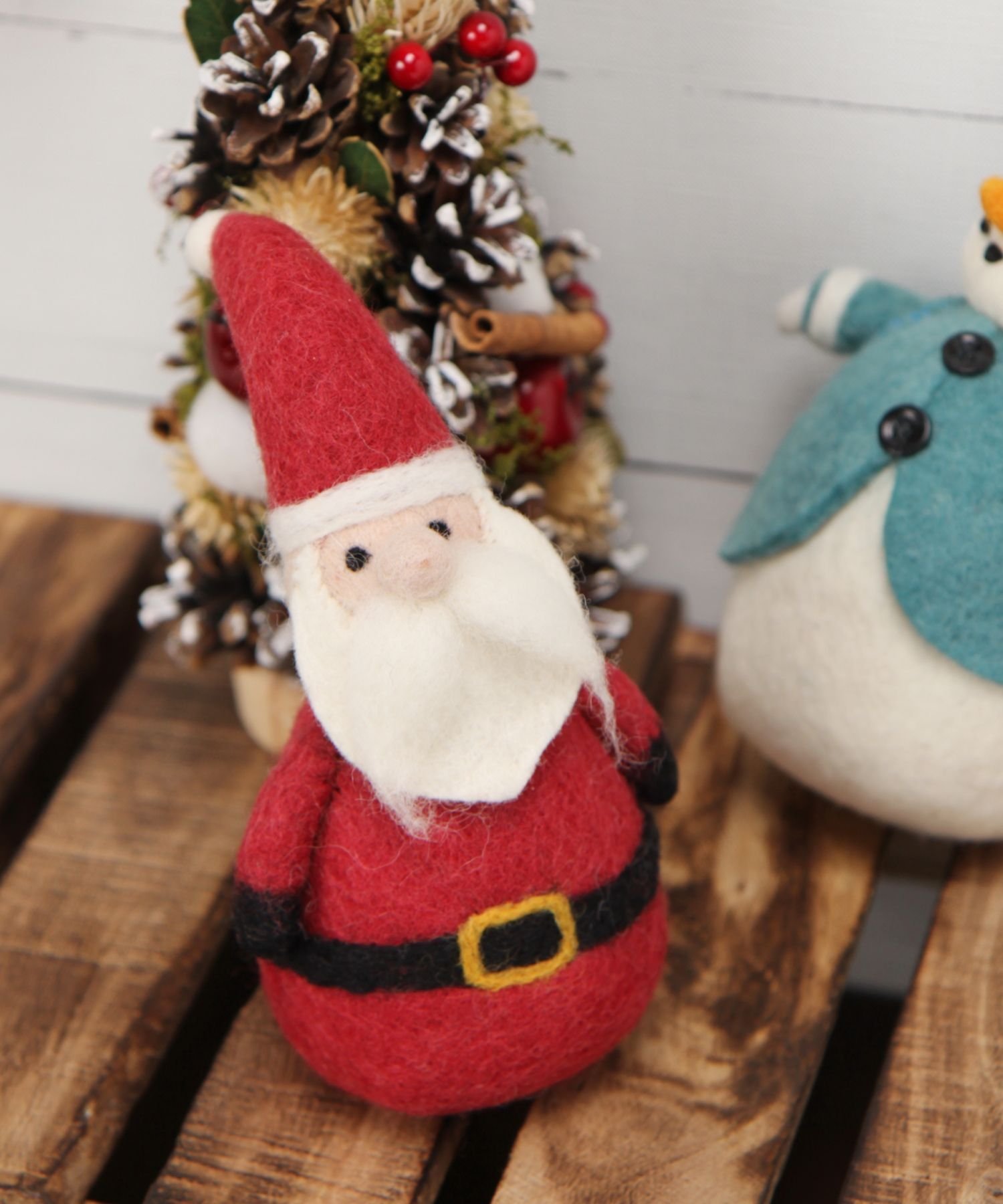 【SALE／30%OFF】studio CLIP フェルトサンタ&スノーマン[CHRISTMAS 2022] スタディオクリップ インテリア・生活雑貨 オブジェ・置物・アート グリーン レッドのサムネイル
