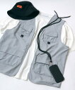 【SALE/10%OFF】Lazar フィッシング ベスト メンズ オーバーサイズ ナイロン ラザル トップス ベスト・ジレ ブラック ベージュ グレー ネイビー【送料無料】