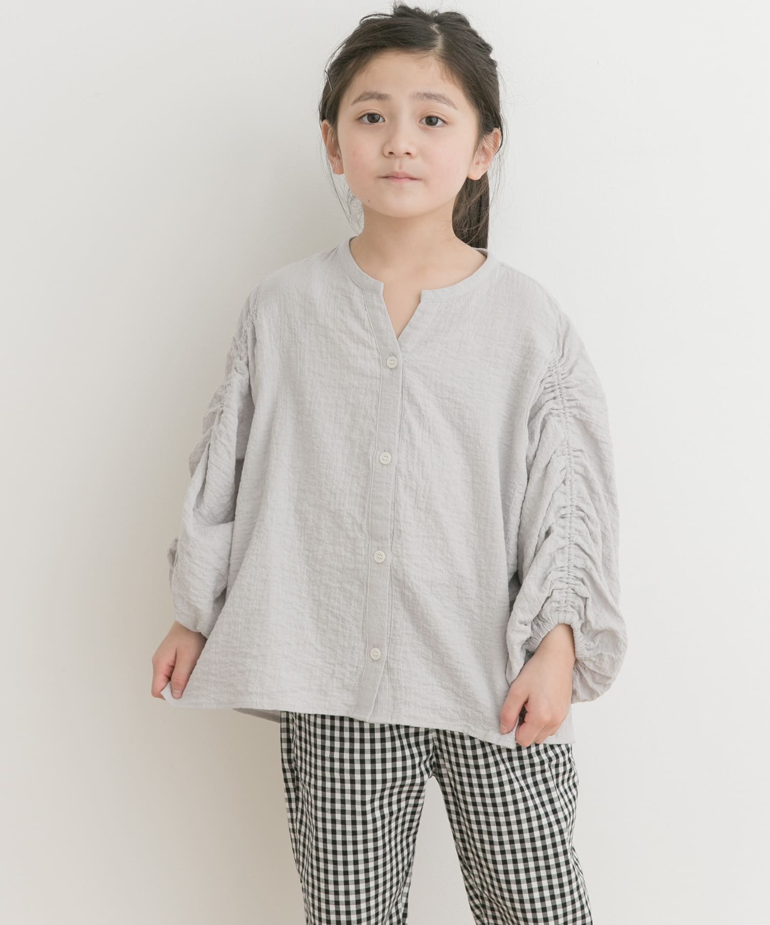 【SALE／50%OFF】URBAN RESEARCH DOORS 『親子リンク』ギャザースリーブブラウス(K...