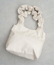 【SALE/20%OFF】VENCE share style Ladys 合皮フリルハンドルトートバッグ ヴァンス エクスチェンジ バッグ その他のバッグ シルバー ホワイト ブラック|詳細画像