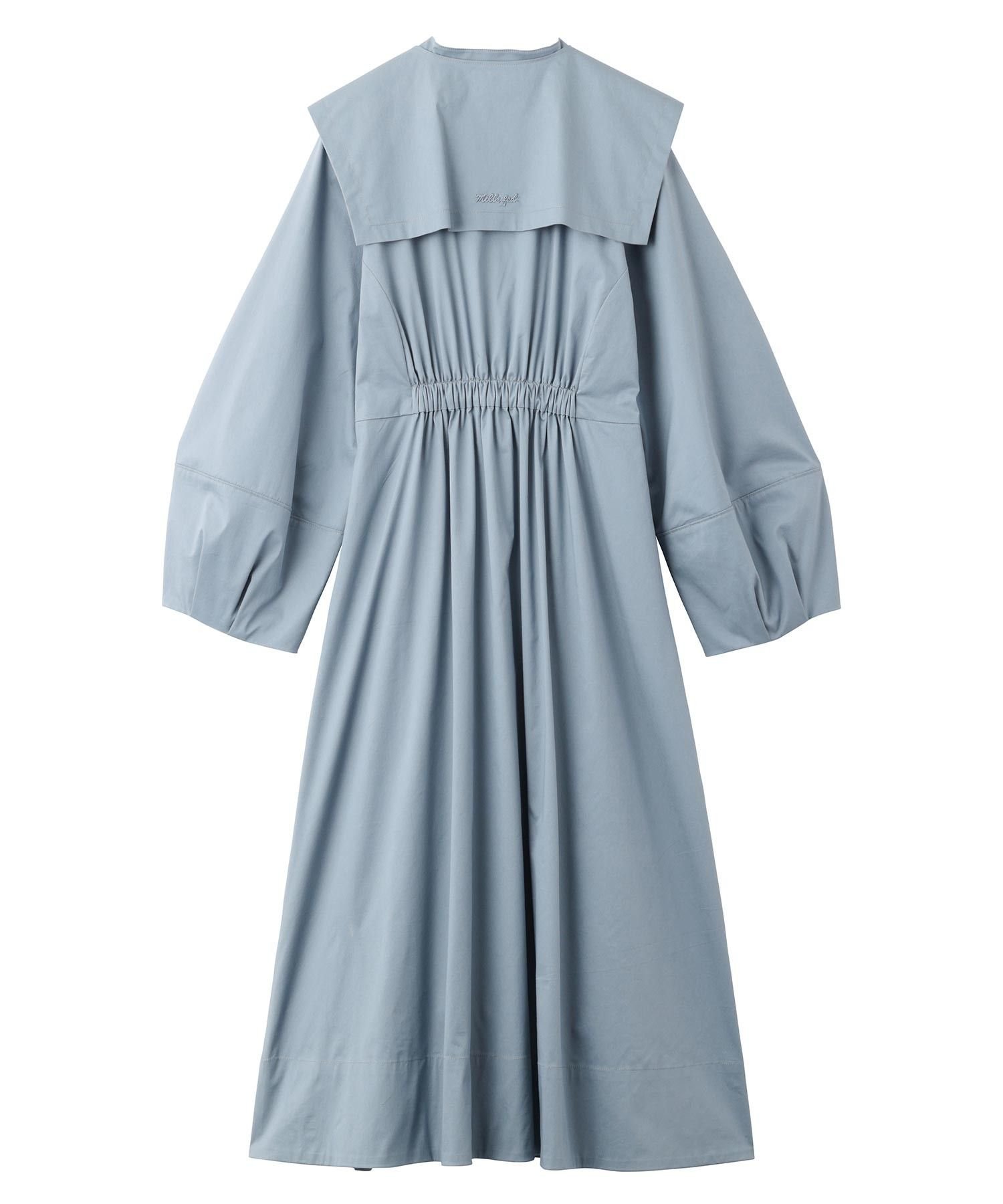 MILKFED. DETACHABLE COLLAR DRESS ミルクフェド ワンピース・ドレス その他のワンピース・ドレス ブルー グリーン