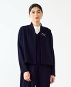 【SALE/20%OFF】MELROSE CLAIRE 【noir】入卒園式・卒業式・入学式・お仕事にも困らない カットジョーゼットトッパーカーディガン(一部W...