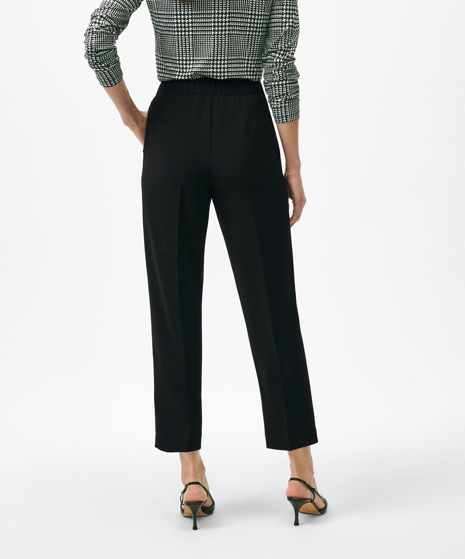 【SALE／45%OFF】BROOKS BROTHERS ポリステル ストレッチクレープ クロップドパンツ ブルックス ブラザーズ パンツ その他のパンツ ブラック【送料無料】