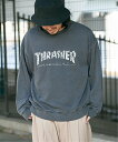 【SALE/18%OFF】VENCE share style MENs THRASHER スラッシャー ピグメントスウェット ヴァンス エクスチェンジ トップス スウェット・トレーナー グリーン ブラック ホワイト イエロー【送料無料】
