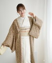 Nico@ntique ニコアンティーク 薄羽織 モザイクフラワー チョコ ウタタネ 着物・浴衣・和装小物 和装小物【送料無料】