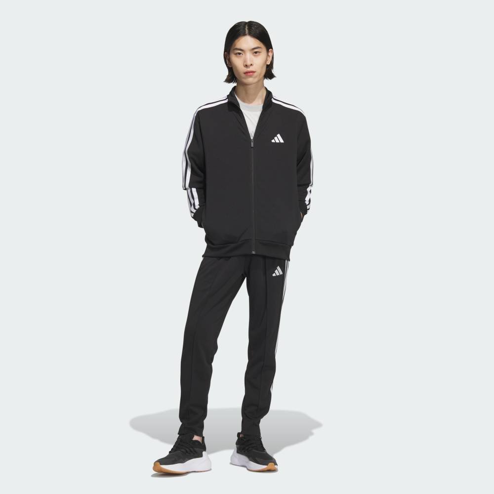 【SALE／20%OFF】adidas 【公式】アディダス adidas スリーストライプス スリムフィット ダブルニット オープンヘム トラックパンツ アディダス パンツ その他のパンツ ブラック【送料無料】