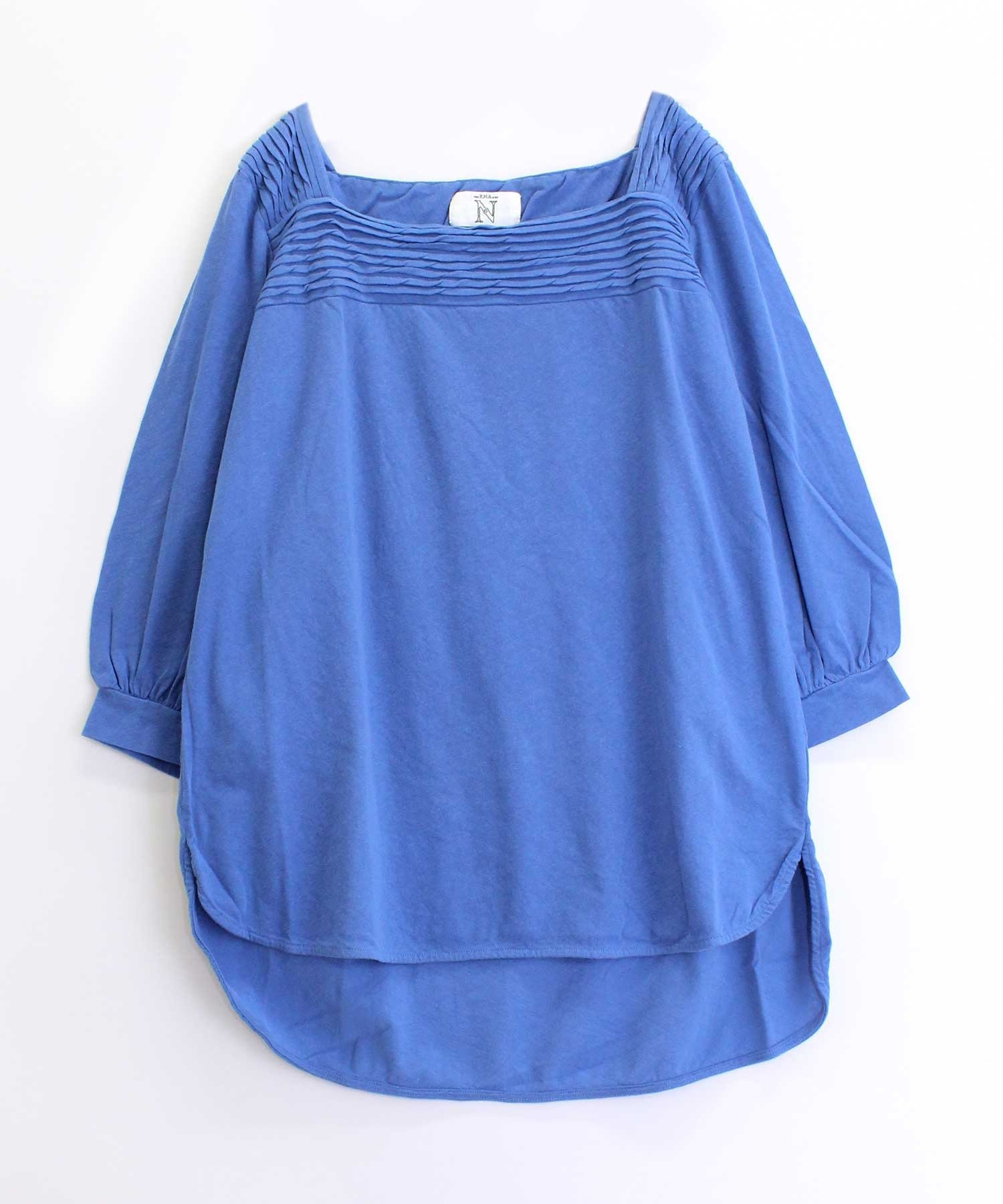 RNA-N M0731 ピンタックスクエアネックP/O アールエヌエーエヌ トップス カットソー・Tシャツ ブルー