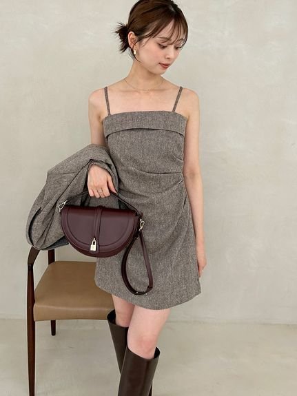 【SALE／50%OFF】SNIDEL ウールベアミニワンピース スナイデル ワンピース・ドレス ワンピース グレー【送料無料】