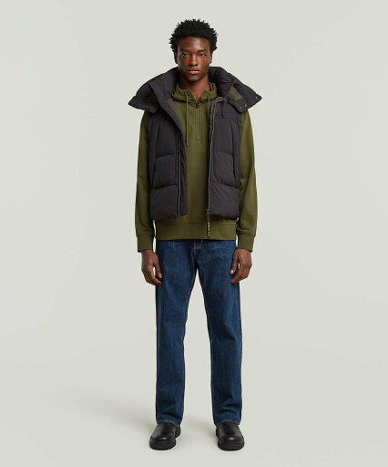 G-Star RAW 【公式ショップ】G-WHISTLER PADDED HOODED VEST 2.0/撥水中綿ナイロンベスト ジースターロゥ ジャケット・アウター ダウンジャケット・ダウンベスト ブラック【送料無料】