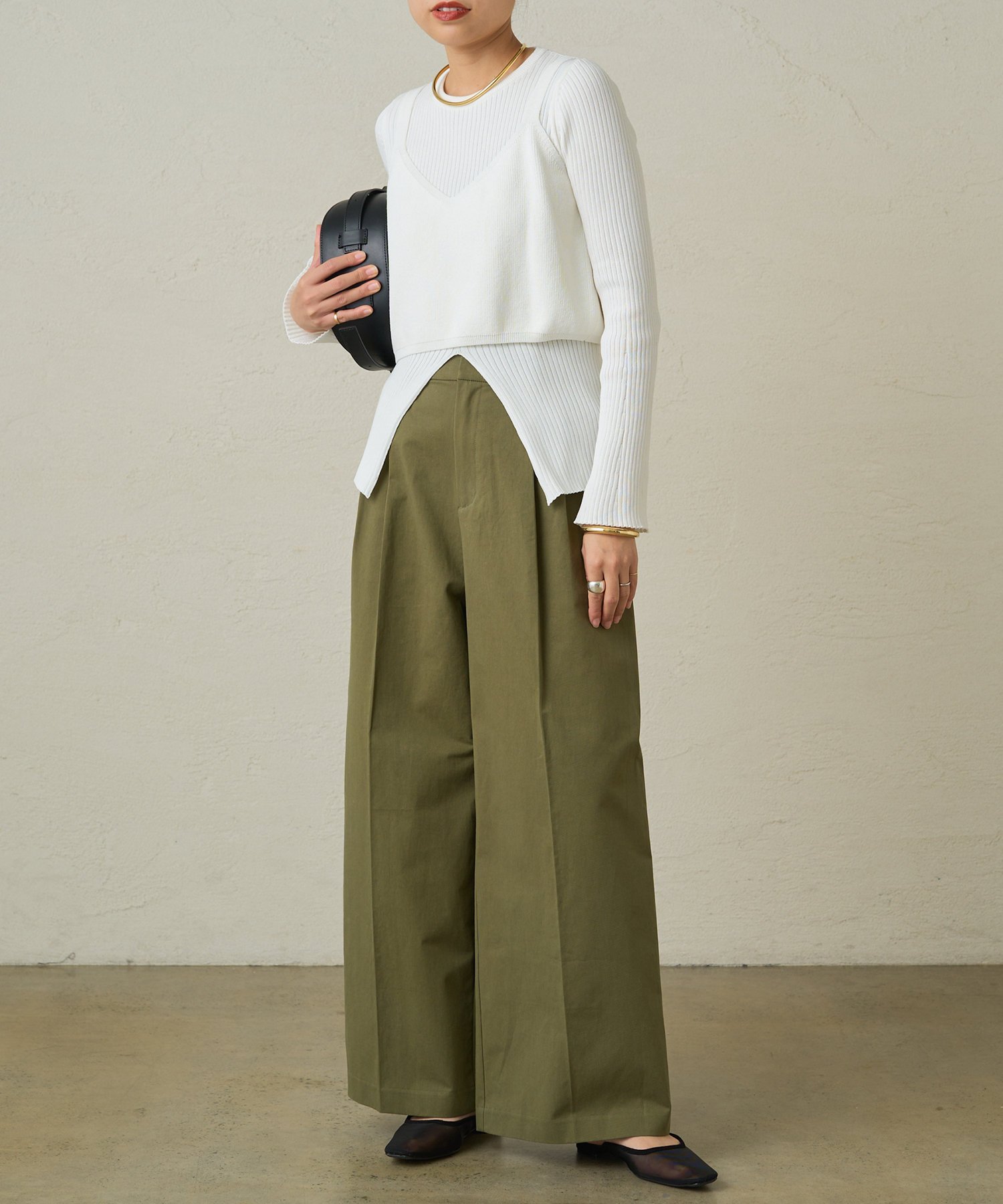 PAL GROUP OUTLET 【Loungedress】ニットビスチェ パル グループ アウトレット トップス ニット ホワイト