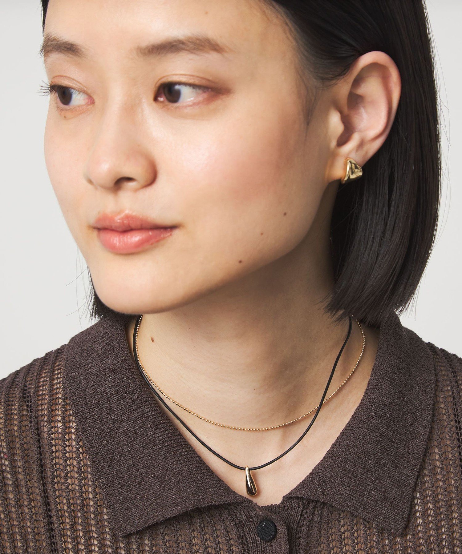 UNITED ARROWS green label relaxing 2連チェーン&コードチャーム ネックレス ユナイテッドアローズ グリーンレーベルリラクシング アクセサリー・腕時計 ネックレス シルバー ゴールド