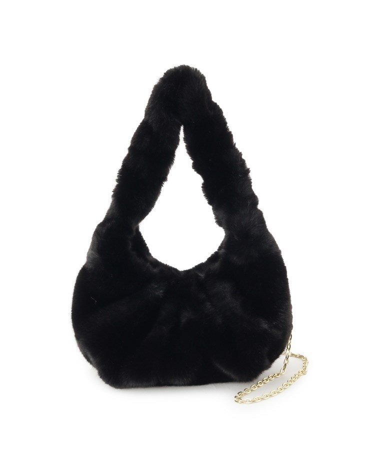 【SALE／55%OFF】SunaUna フェイクファーバッグ スーナウーナ バッグ ショルダーバッグ ブラック グレー