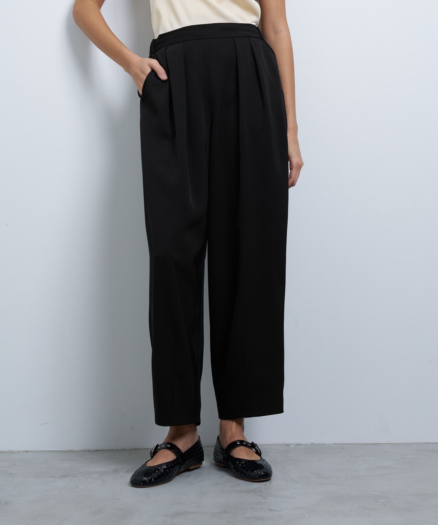 【SALE／50%OFF】LANVIN en Bleu トリアセツイルコクーンパンツ ランバンオンブルー パンツ その他のパンツ ブラック グレー イエロー【送料無料】