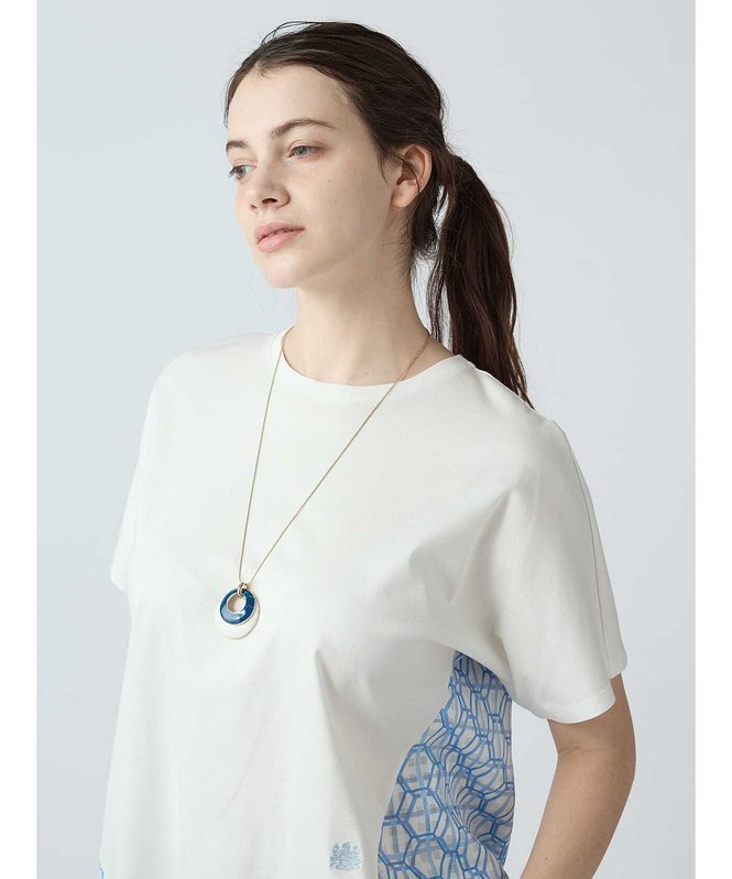 Aquascutum WOMEN エポリングネックレス アクアスキュータム アクセサリー・腕時計 その他のアクセサリー・腕時計 ベージュ ブルー【送料無料】