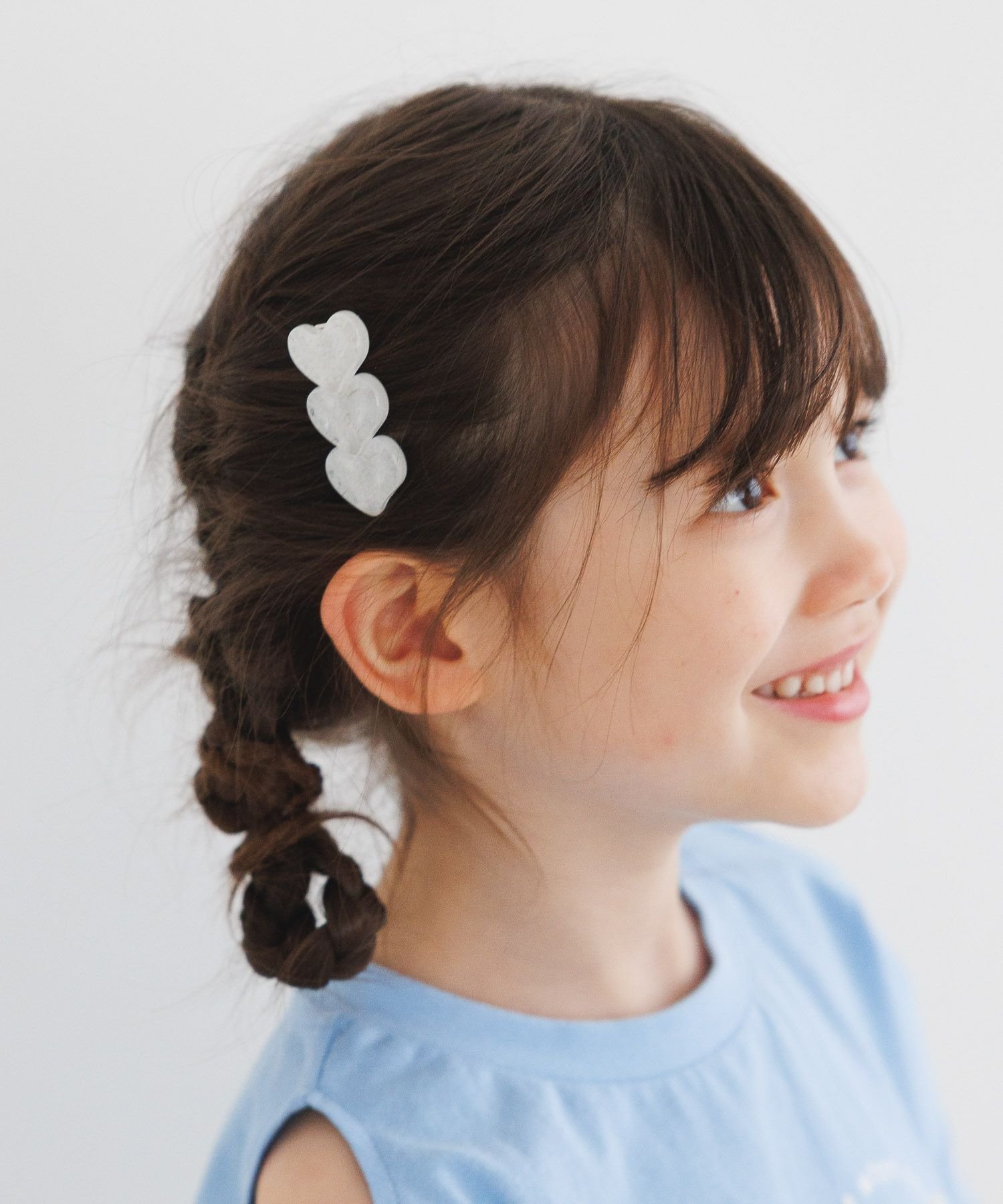 BAYFLOW ハート3連クリップ(KIDS) ベイフロー ヘアアクセサリー バレッタ・ヘアクリップ・ヘアピン ホワイト イエロー パープル