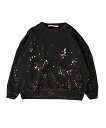 【SALE/30%OFF】JOURNAL STANDARD クラッシュ ブリーチクルーネック ジャーナル スタンダード トップス スウェット・トレーナー ブラッ...