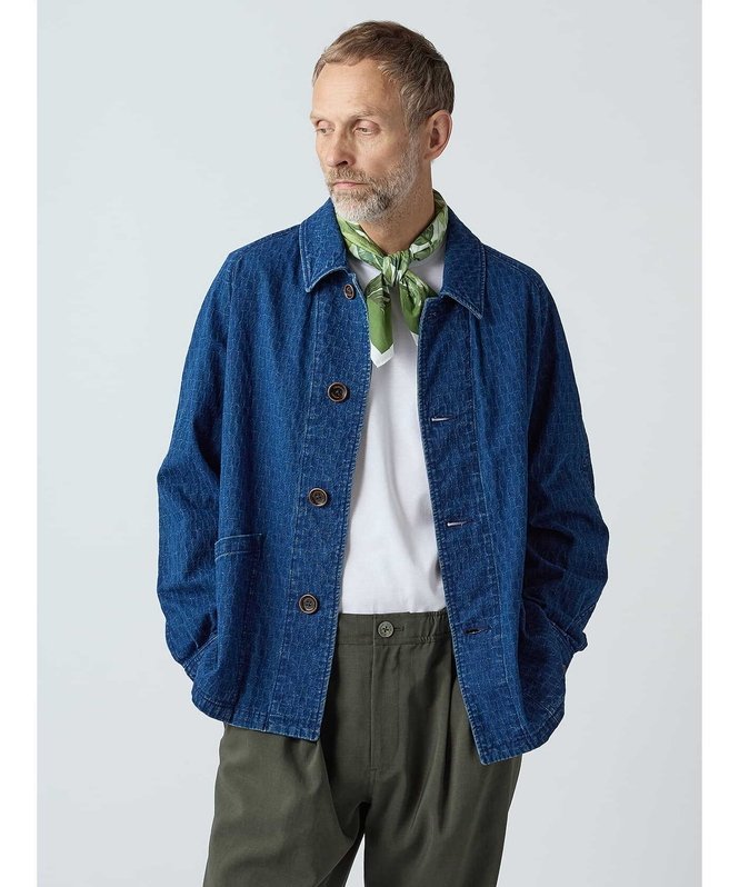 【SALE／30%OFF】Aquascutum MEN Club Check Denim Jacquard Jacket アクアスキュータム ジャケット・アウター ブルゾン・ジャンパー ブルー【送料無料】