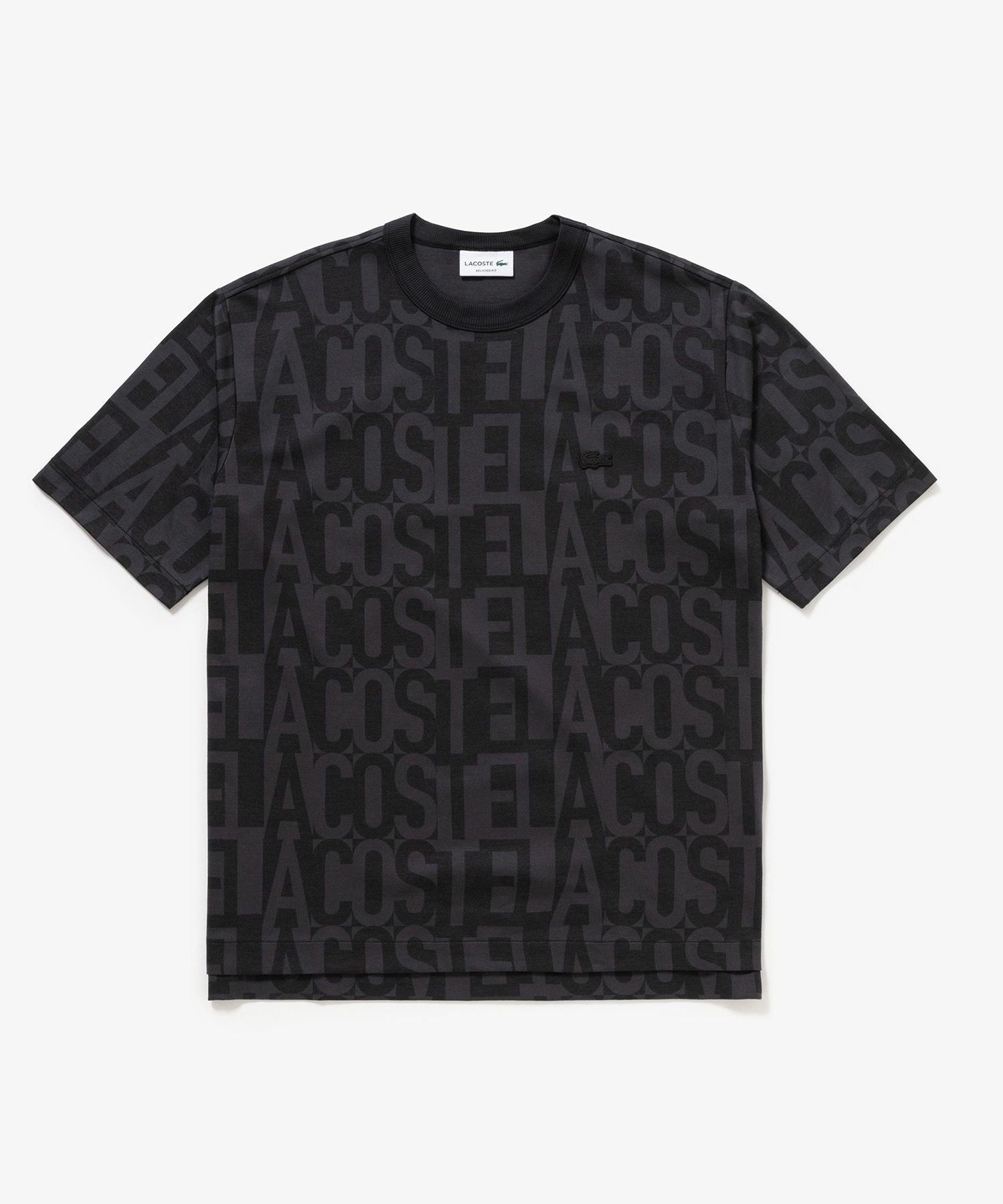 LACOSTE クールマックスブランドネームロゴ総柄Tシャツ ラコステ トップス カットソー・Tシャツ グレー ホワイト ブラック ブラウン【送料無料】