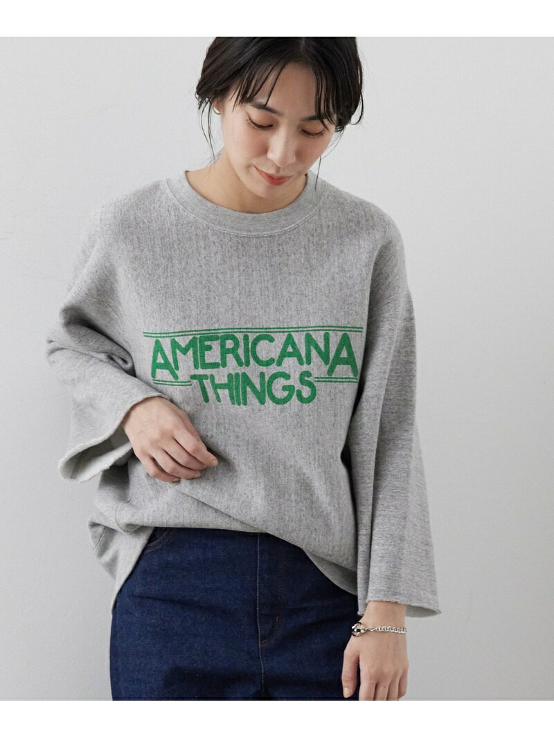 【SALE／30%OFF】SALON adam et rope' 【Americana(アメリカーナ)】リバースウィーブカットオフスリーブスウェット サロン アダム エ ロペ トップス スウェット・トレーナー レッド カーキグリーン グレー【送料無料】