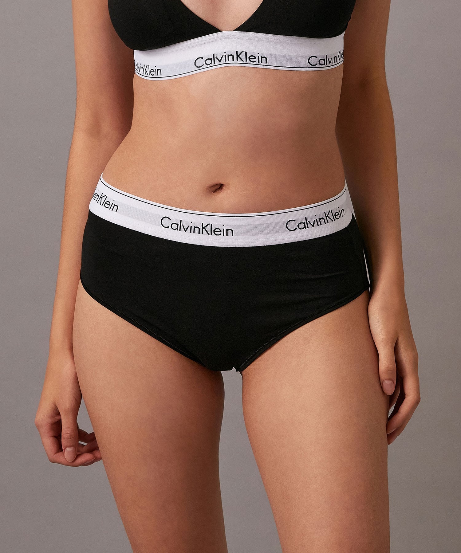 Calvin Klein Underwear 【公式ショップ】 カルバンクライン CK ロゴ コットン ハイウェスト ビキニ ショーツ Calvin Klein...