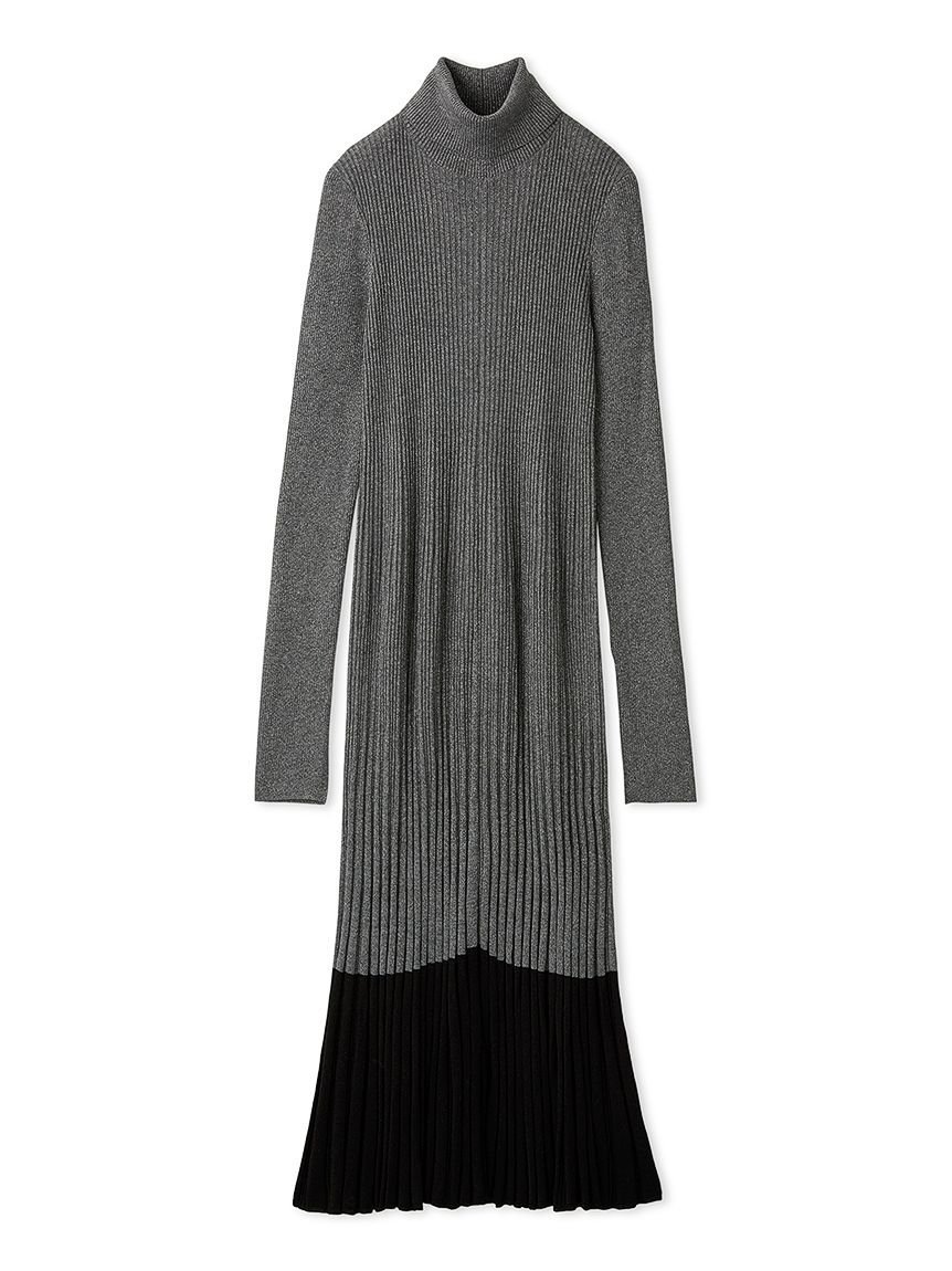 【SALE／20%OFF】Mila Owen タートルネックロングリブニットワンピース ミラオーウェン ワンピース・ドレス ワンピース グレー ブラック レッド ネイビー【送料無料】