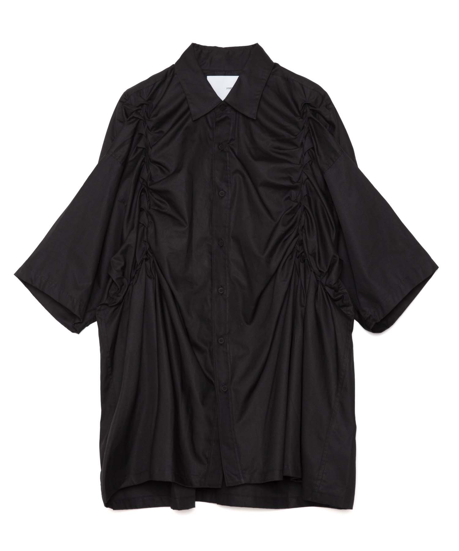 yoshiokubo CRASH SIDE S/S SHIRT ヨシオクボ トップス シャツ・ブラウス ホワイト ブラック【送料無料】