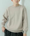 【SALE/60%OFF】URBAN RESEARCH ITEMS ストレッチダンボール クルーネックプルオーバー アーバンリサーチアイテムズ トップス スウェット・トレーナー イエロー ブラウン ベージュ ブラック