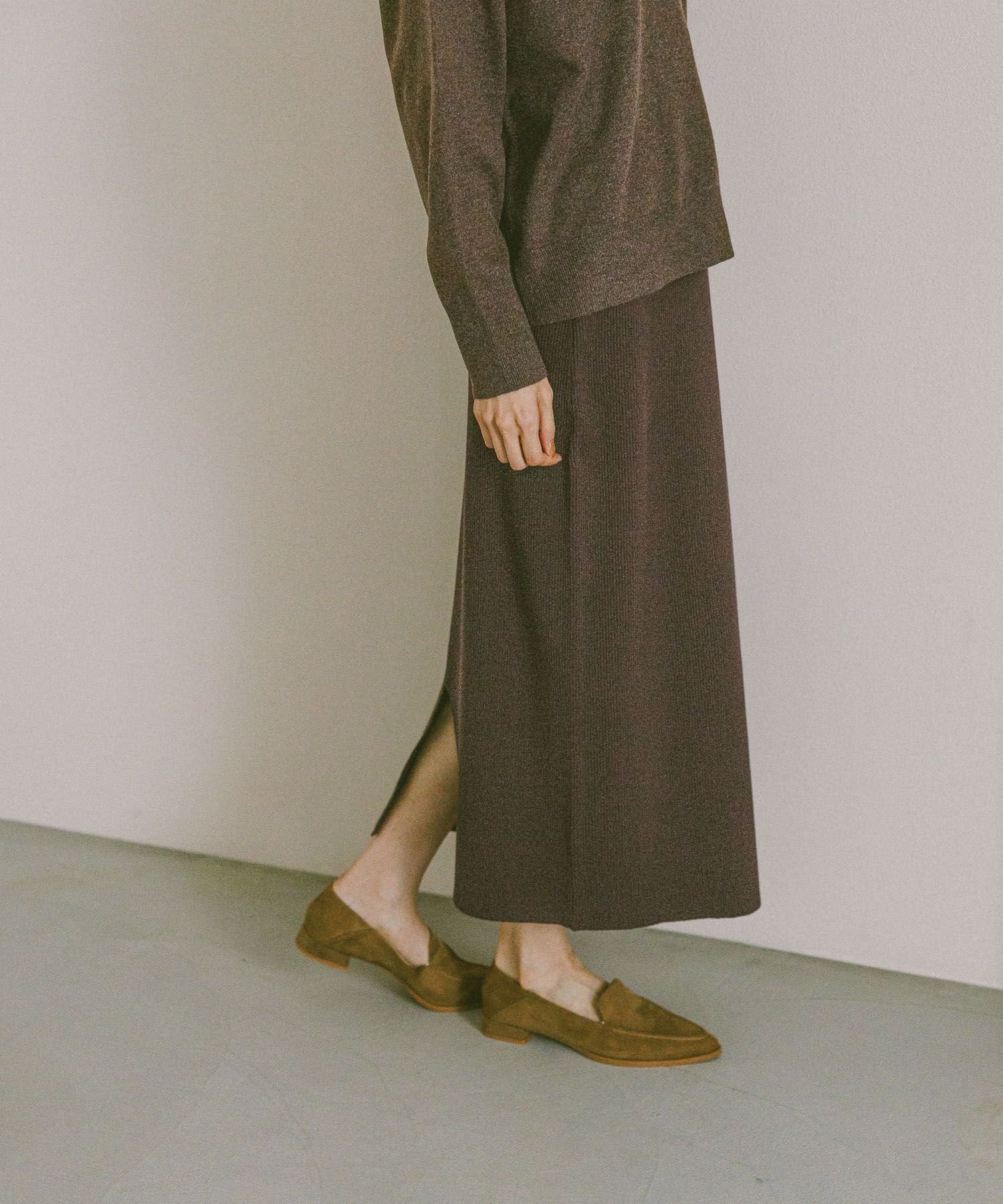 GLOBAL WORK アンチピリングなめらかIラインスカート/599561 グローバルワーク スカート ロング・マキシスカート ブラック ブラウン グレー【送料無料】のサムネイル