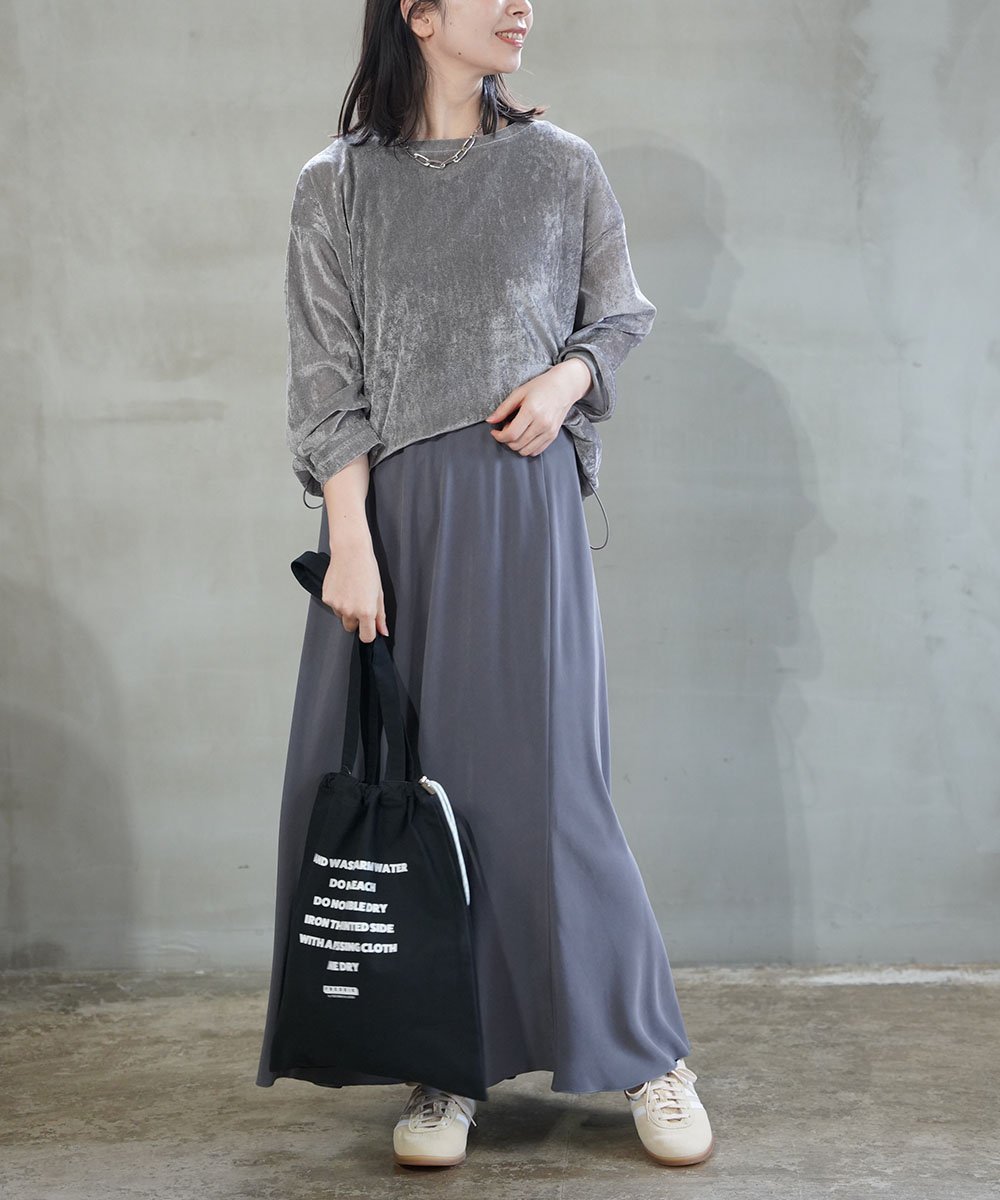 tricot tricot トリコトリコ シアーベロアドロストプルオーバー ブルーコムブルー トップス カットソー・Tシャツ