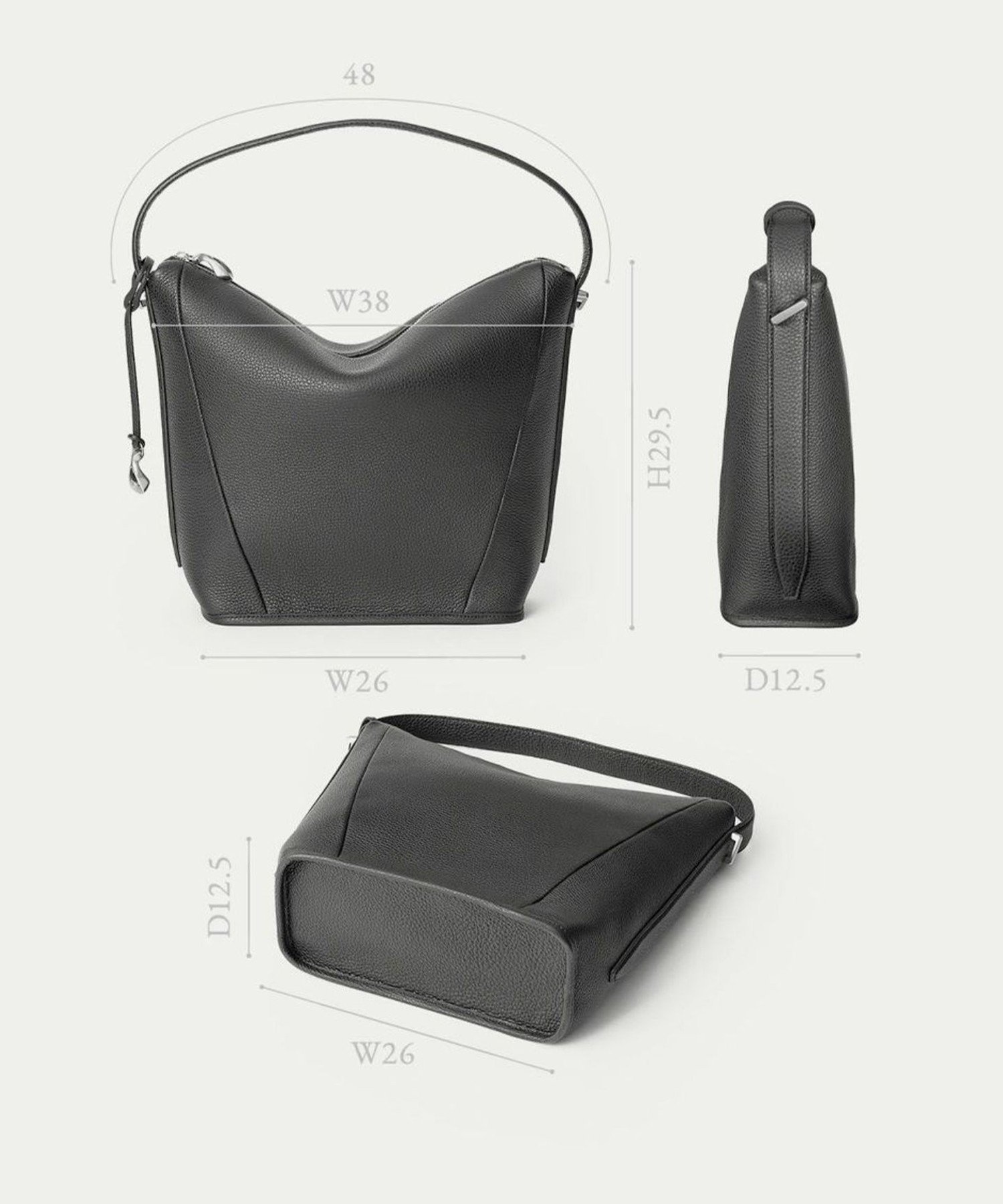 GOTAIRIKU 【ETIAM】シュリンク 2Wayショルダーバッグ《Union》 ゴタイリク バッグ トートバッグ ブラック【送料無料】