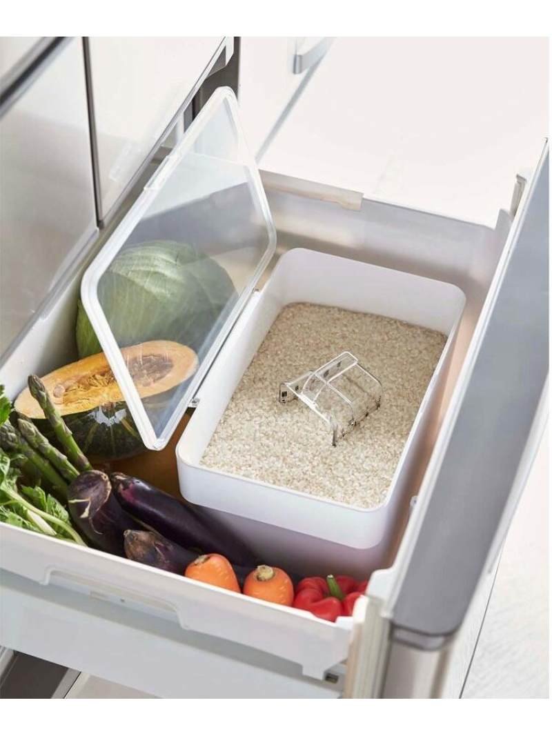 212 KITCHEN STORE レディース 食器・調理器具・キッチン用品 トゥーワントゥーキッチンストア212 KITCHEN STORE 密閉シンク下米ビツ 5kg 計量カップ付 山崎実業 <tower タワー> トゥーワントゥーキッチンストア 食器・調理器具・キッチン用品 その他の食器・調理器具・キッチン用品 ホワイト