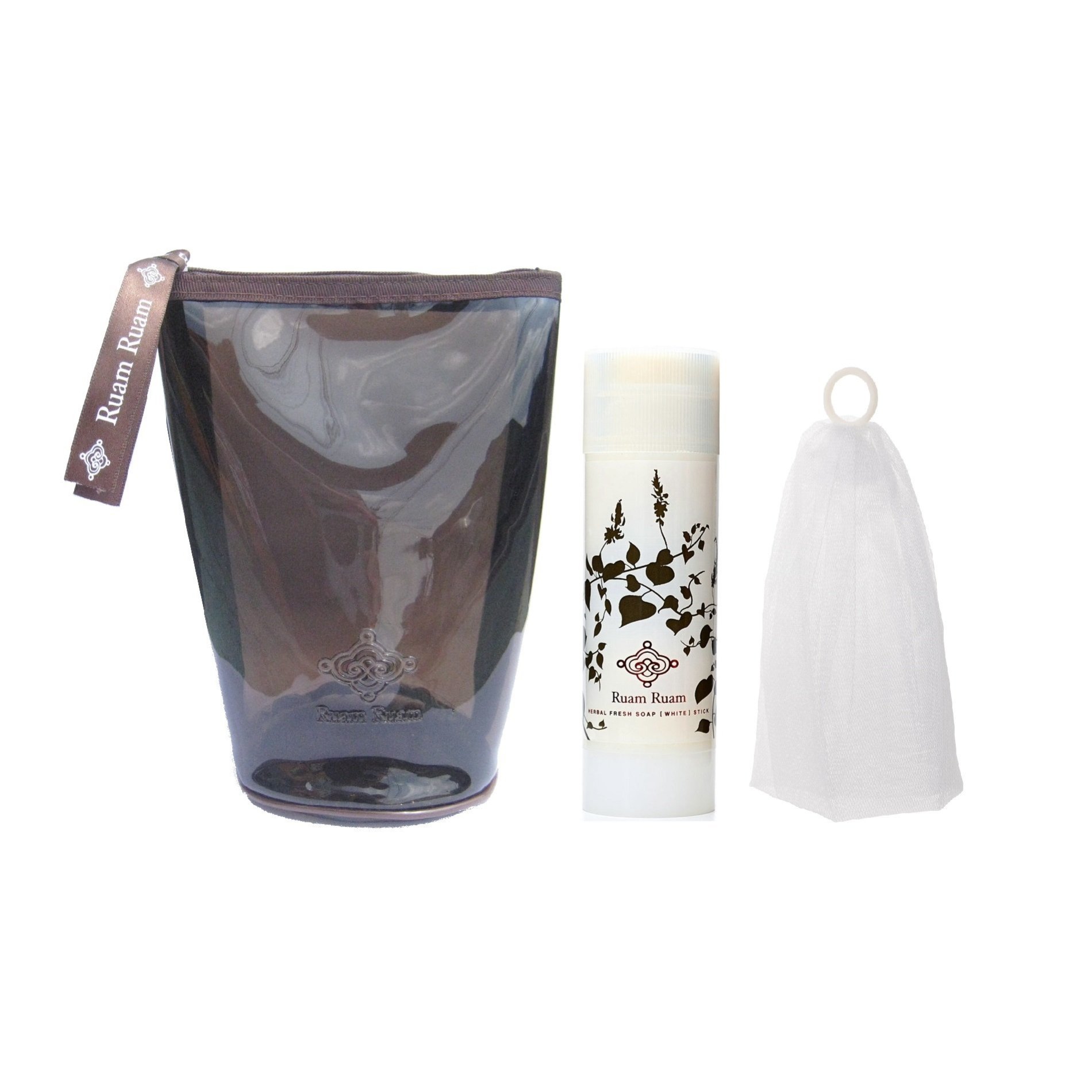 Ruam Ruam ジャンボスティック (オリジナル)・泡立てネットセット【泡洗顔 生せっけん 洗顔フォーム 固形石鹸 無添加 洗顔料 泥洗顔 クレイ 毛穴 く...