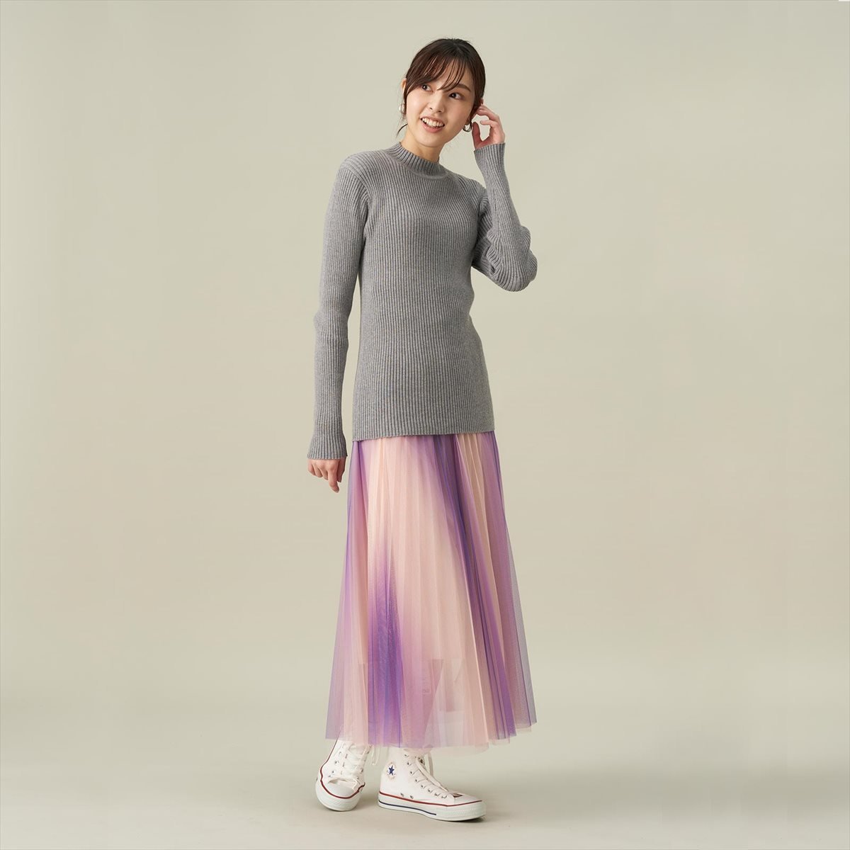 TOKYO SHIRTS ハイネックプル ニットオーバー レディース BL05H501DD10X00-30 トーキョーシャツ トップス ニット グレー