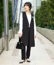 【SALE/50%OFF】NOLLEY'S ◇【WEB限定】ウォッシャブルドライタスランスリットジレ ノーリーズ トップス ベスト・ジレ ブラウン ブラック ベ...