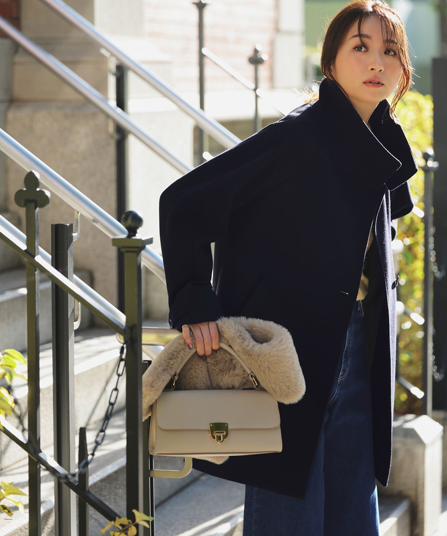 ANY SIS 【2WAY】メタルバックルワンショルダー バッグ エニィスィス バッグ ハンドバッグ グレー ブラック【送料無料】 3