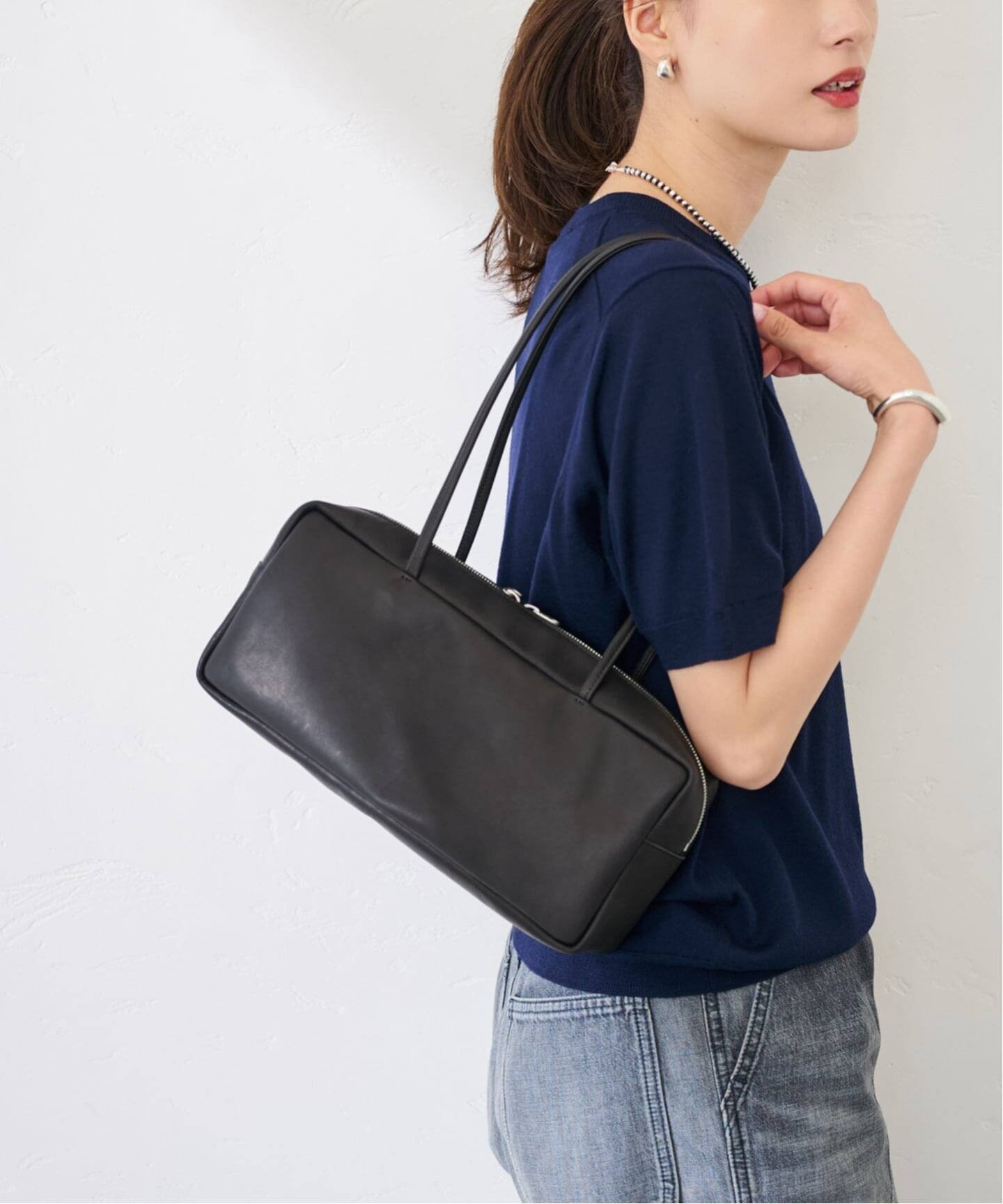 FRAMeWORK ≪WEB限定 / 追加予約≫MORMYRUS/モルミルス LONGハンドルバッグ 2 フレームワーク バッグ トートバッグ ブラック【送料無料】