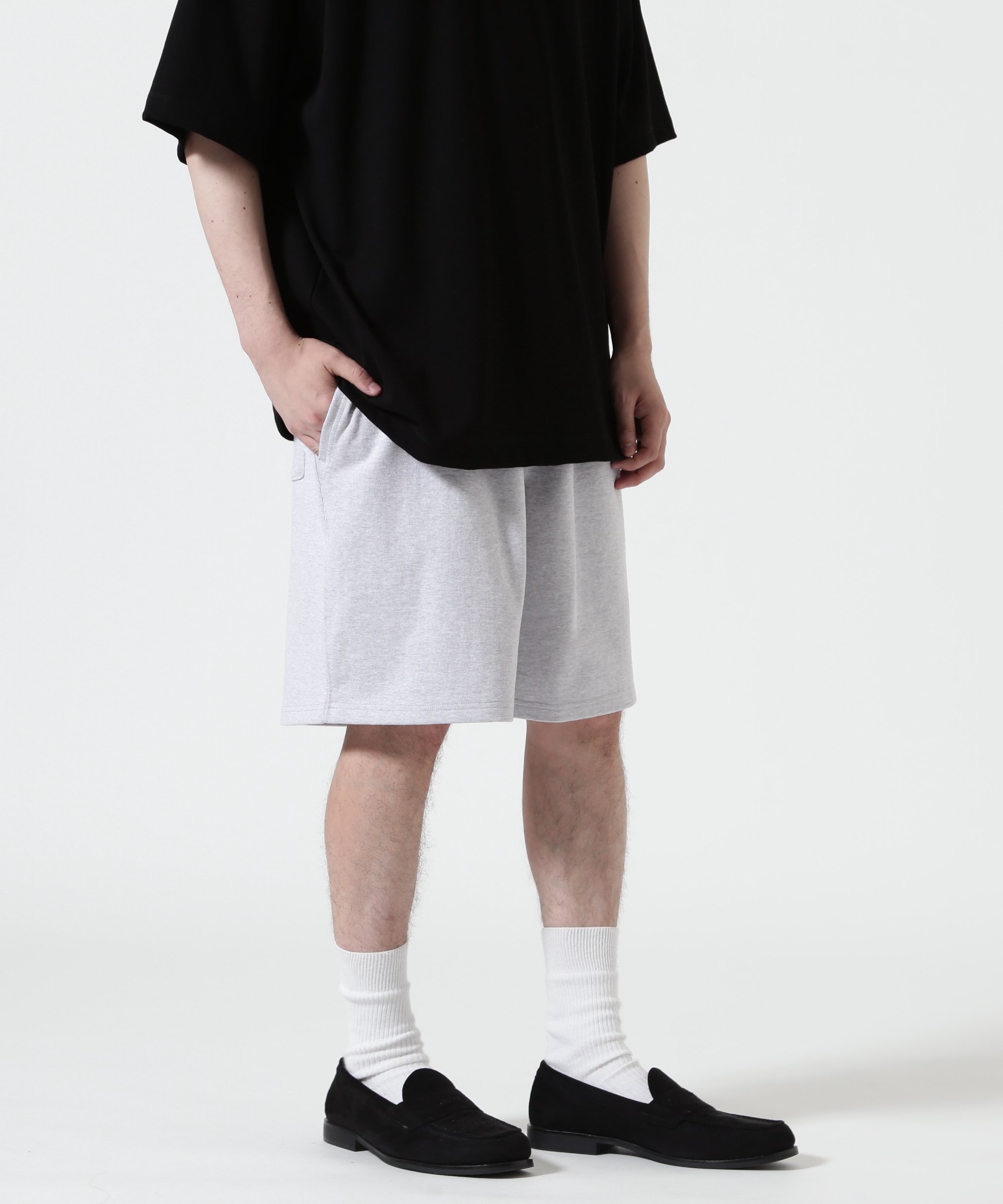 MARKAWARE(マーカウェア) Organic Cotton Heavy Fleece Gym Shorts ビーセカンド パンツ その他のパンツ ブラック グレー