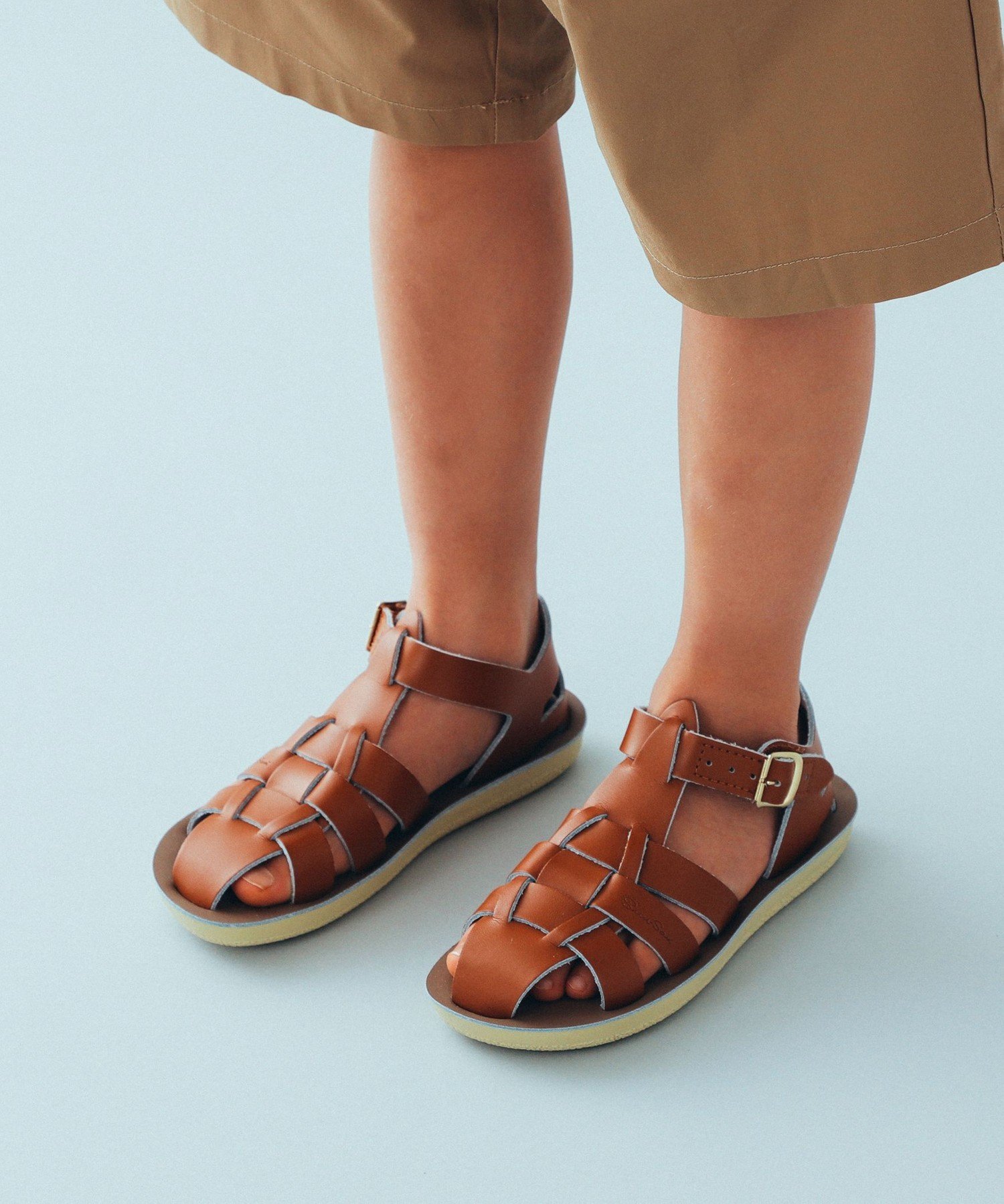 楽天Rakuten Fashionこども ビームス 【水遊びOK◎】SALT WATER SANDALS / Shark ウォッシャブル レザー サンダル（約13~19cm） 水陸両用 コドモ ビームス シューズ・靴 サンダル ベージュ ホワイト ネイビー ブラック【送料無料】