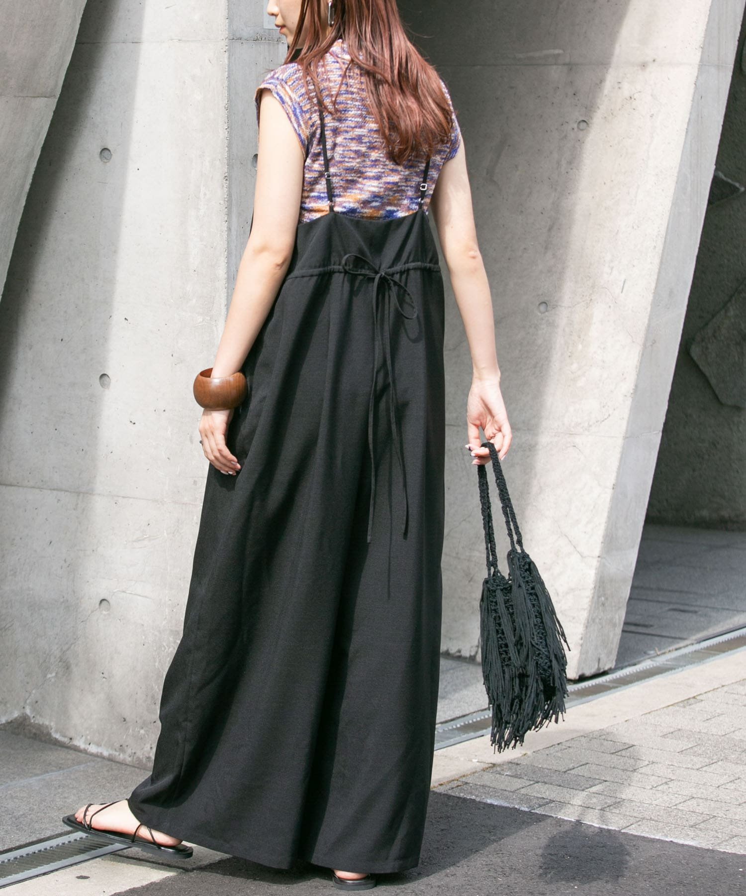 KBF WIDEキャミサロペット ケービーエフ オールインワン・オーバーオール オーバーオール・サロペット ブラック【送料無料】のサムネイル