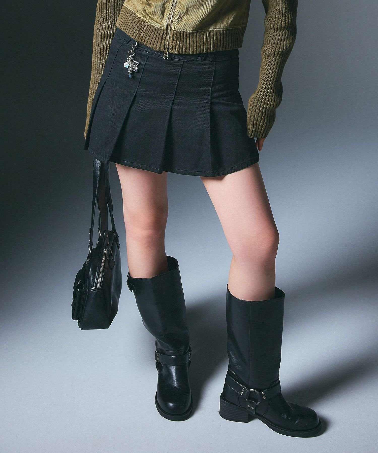 X-girl LOW RISE HIP LOGO MINI SKIRT エックスガール スカート その他のスカート ブラック