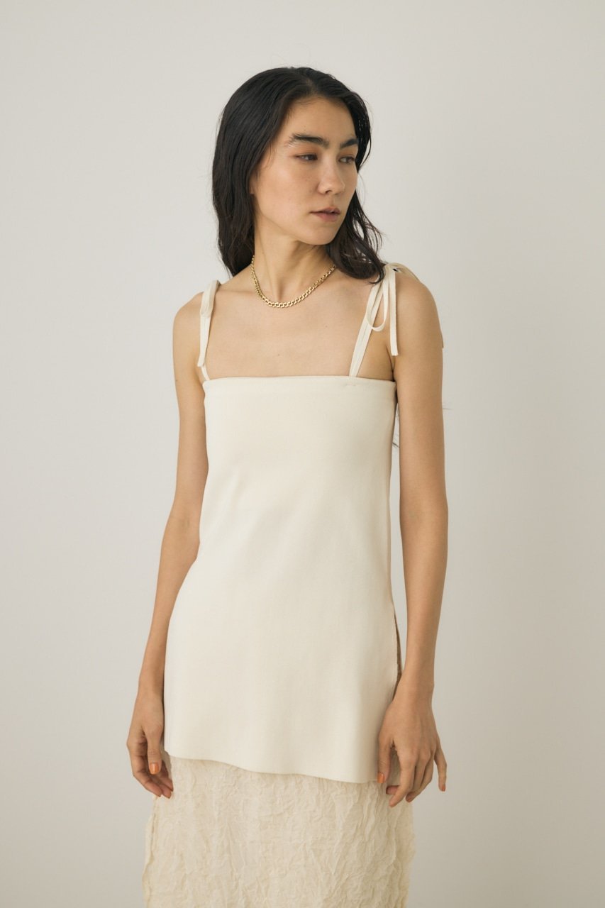 【SALE／60%OFF】MOUSSY ニットキャミチュニック リサイクルポリエステル使用 マウジー トップス ニット ブラック