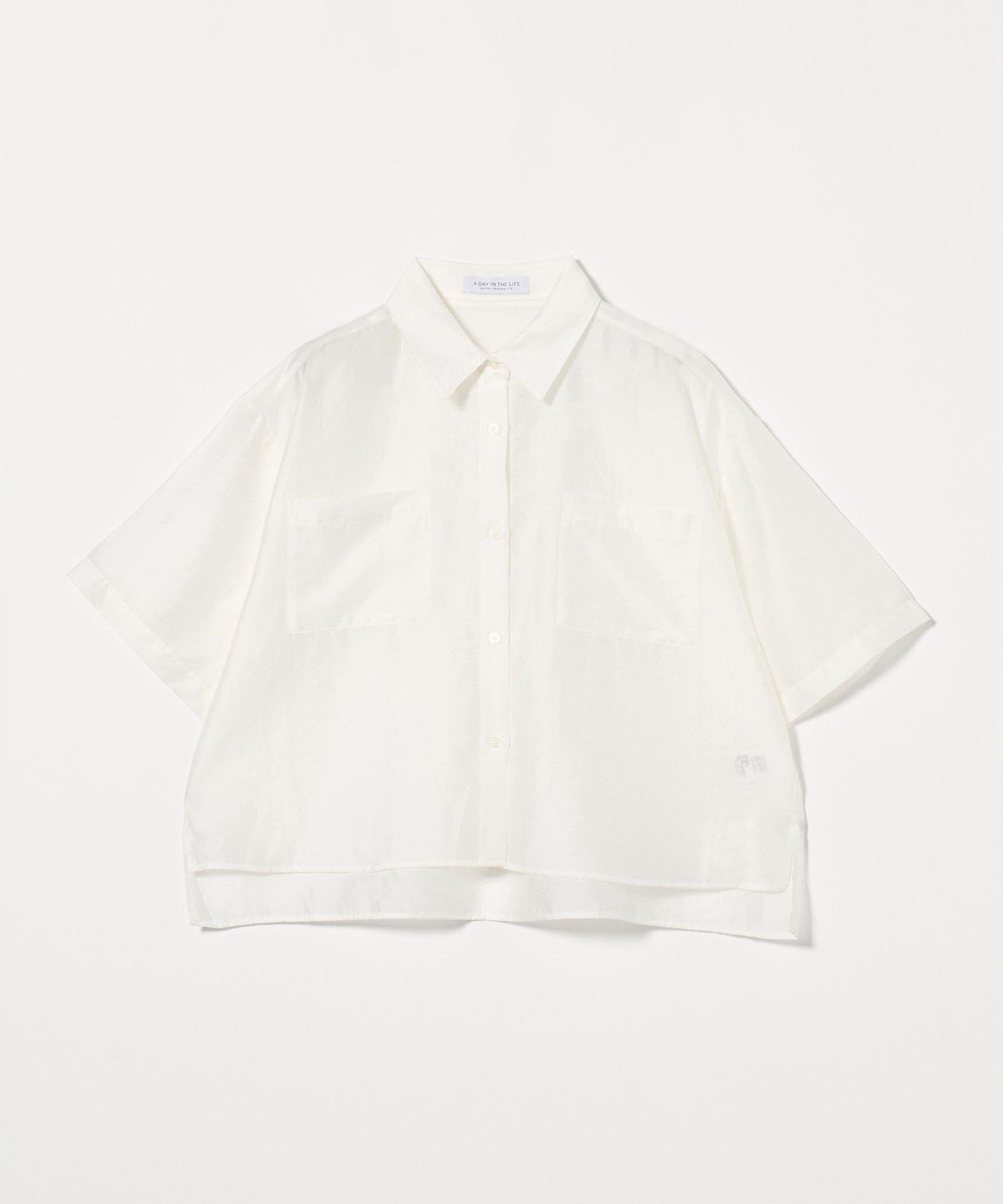 【SALE／50%OFF】a day in the life ダブルポケット ショートスリーブシャツ ＜A DAY IN THE LIFE＞ ユナイテッドアローズ アウトレット トップス シャツ・ブラウス ブラック ホワイト