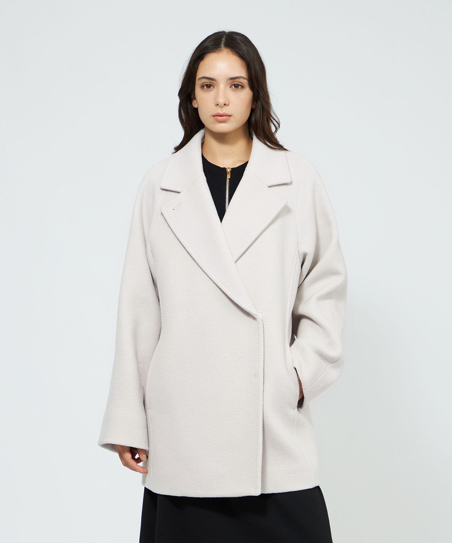 EPOCA ウールミドルコート エポカ ジャケット・アウター その他のジャケット・アウター ベージュ グリーン【送料無料】のサムネイル