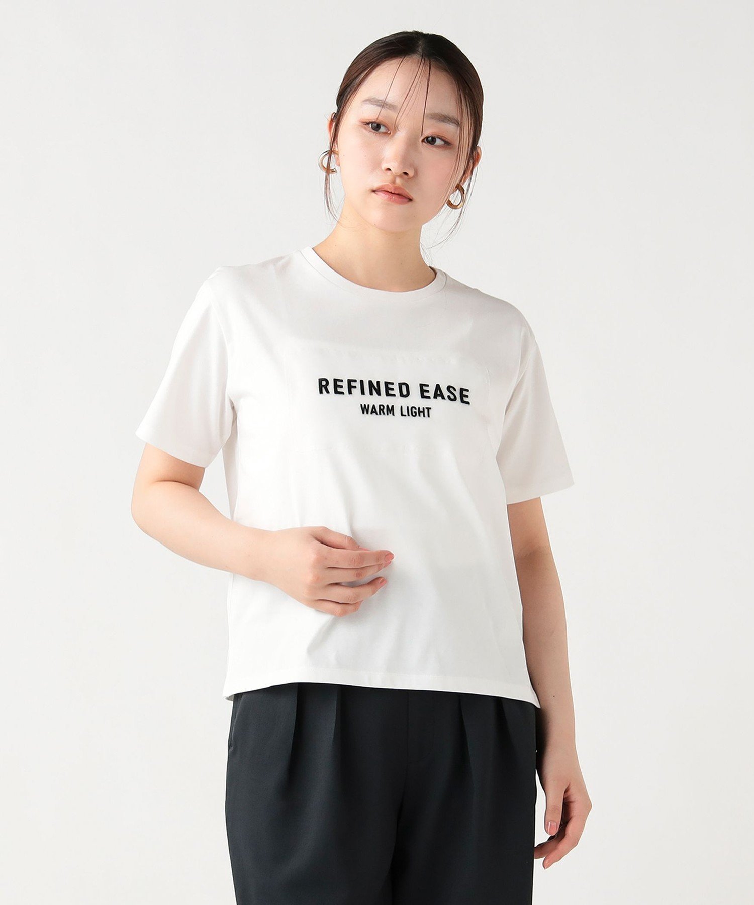 【SALE／30%OFF】BEAMS HEART WOMEN 【7/16新規値下げ】オーガンジー 刺繍 Tシャツ 26SS フェス ウォッシャブル ビームス ハート トップス カットソー・Tシャツ ホワイト ブラック