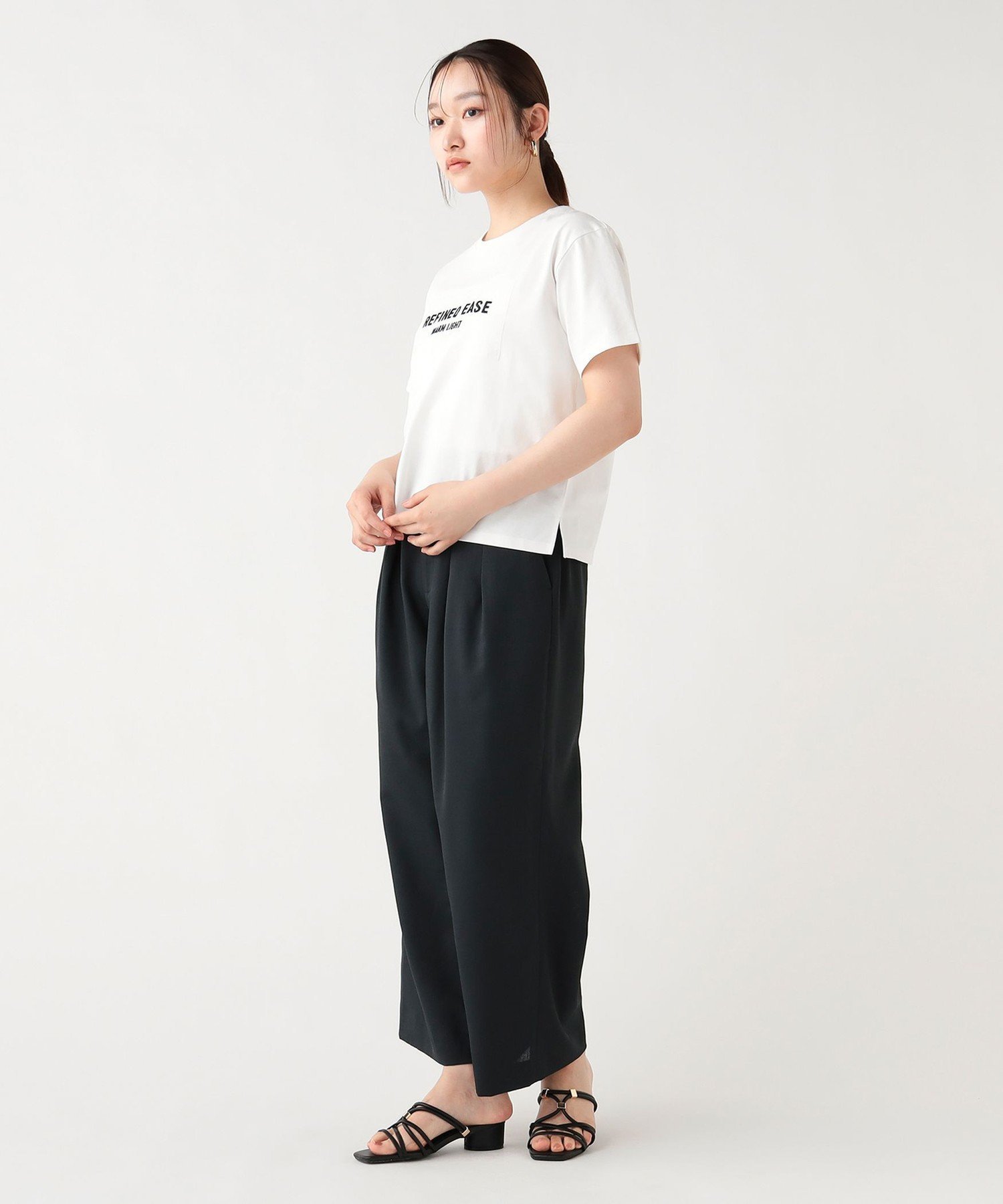 WOMEN 【7/16新規値下げ】オーガンジー 刺繍 Tシャツ 26SS フェス ウォッシャブル ビームス ハート トップス カットソー・Tシャツ ホワイト ブラック