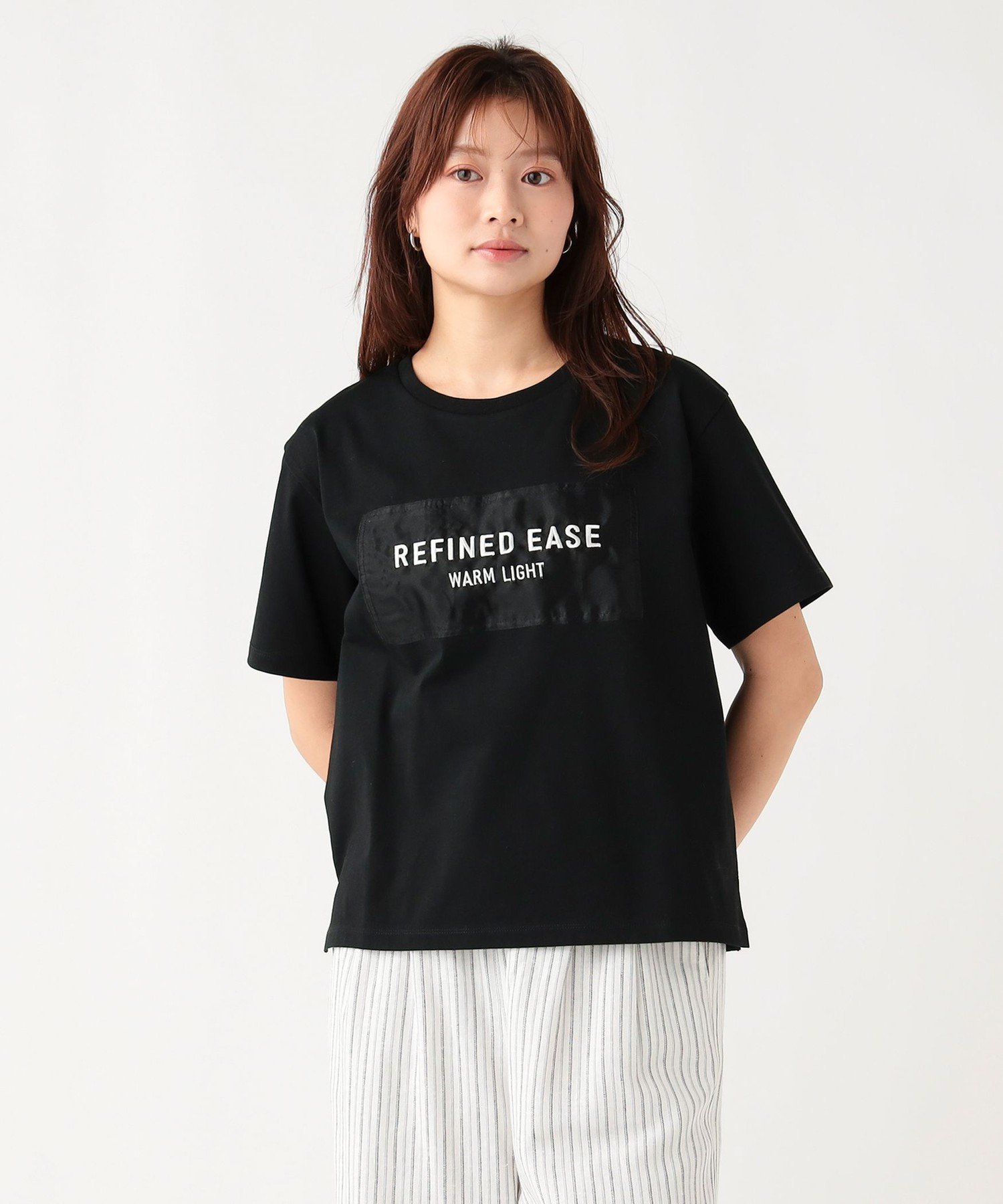 WOMEN 【7/16新規値下げ】オーガンジー 刺繍 Tシャツ 26SS フェス ウォッシャブル ビームス ハート トップス カットソー・Tシャツ ホワイト ブラック