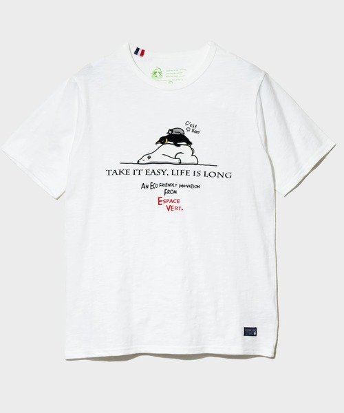 GSC MENS SELECT ESPACE VERT/エスパスヴェール ペンギンスリープ S/S TEE (MENS) ゴースローキャラバン トップス カットソー・Tシャツ ホワイト ネイビー