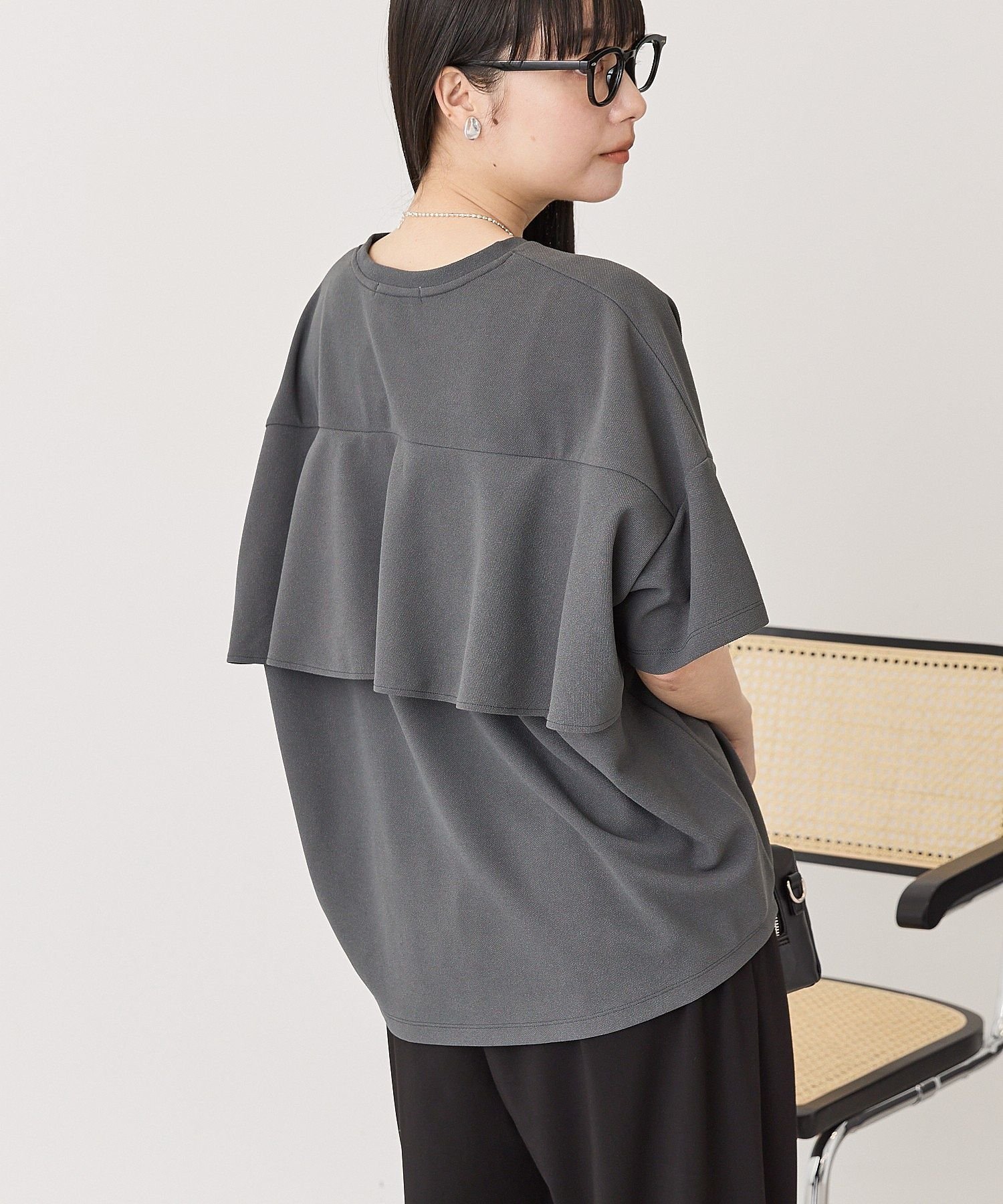【SALE／29%OFF】AMERICAN HOLIC 【WEB限定】バックフリル半袖プルオーバー アメリ...
